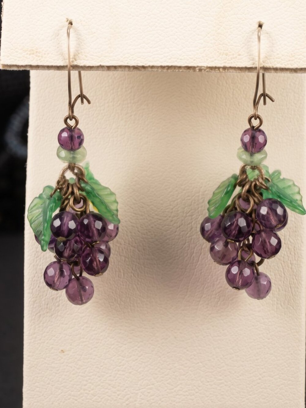 Lucy Isaacs Vintage Grape Earrings